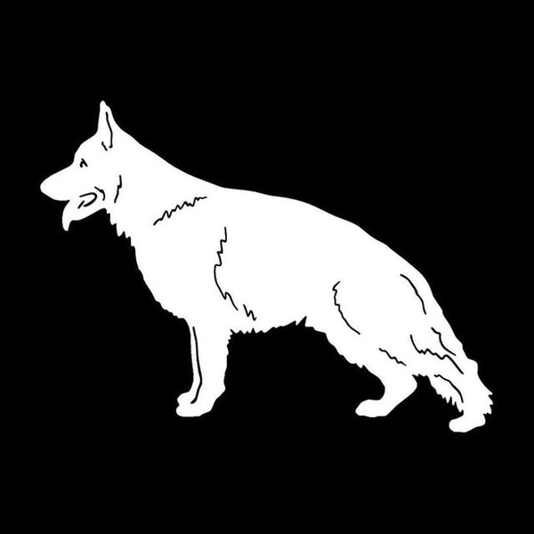 Iconic Profile View German Shepherd Dog Decal Car Window Sticker