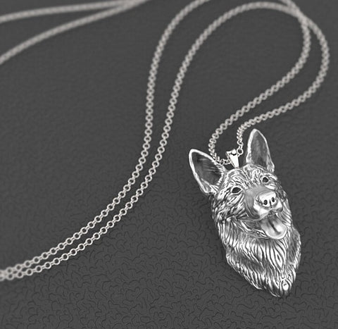 Lovable German shepherd dog necklace