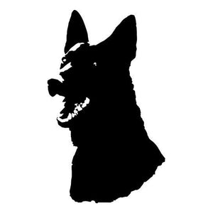 Big Smile German Shepherd Dog decal car window sticker