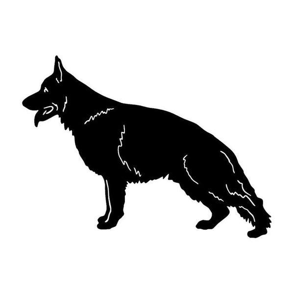 Iconic Profile View German Shepherd Dog Decal Car Window Sticker